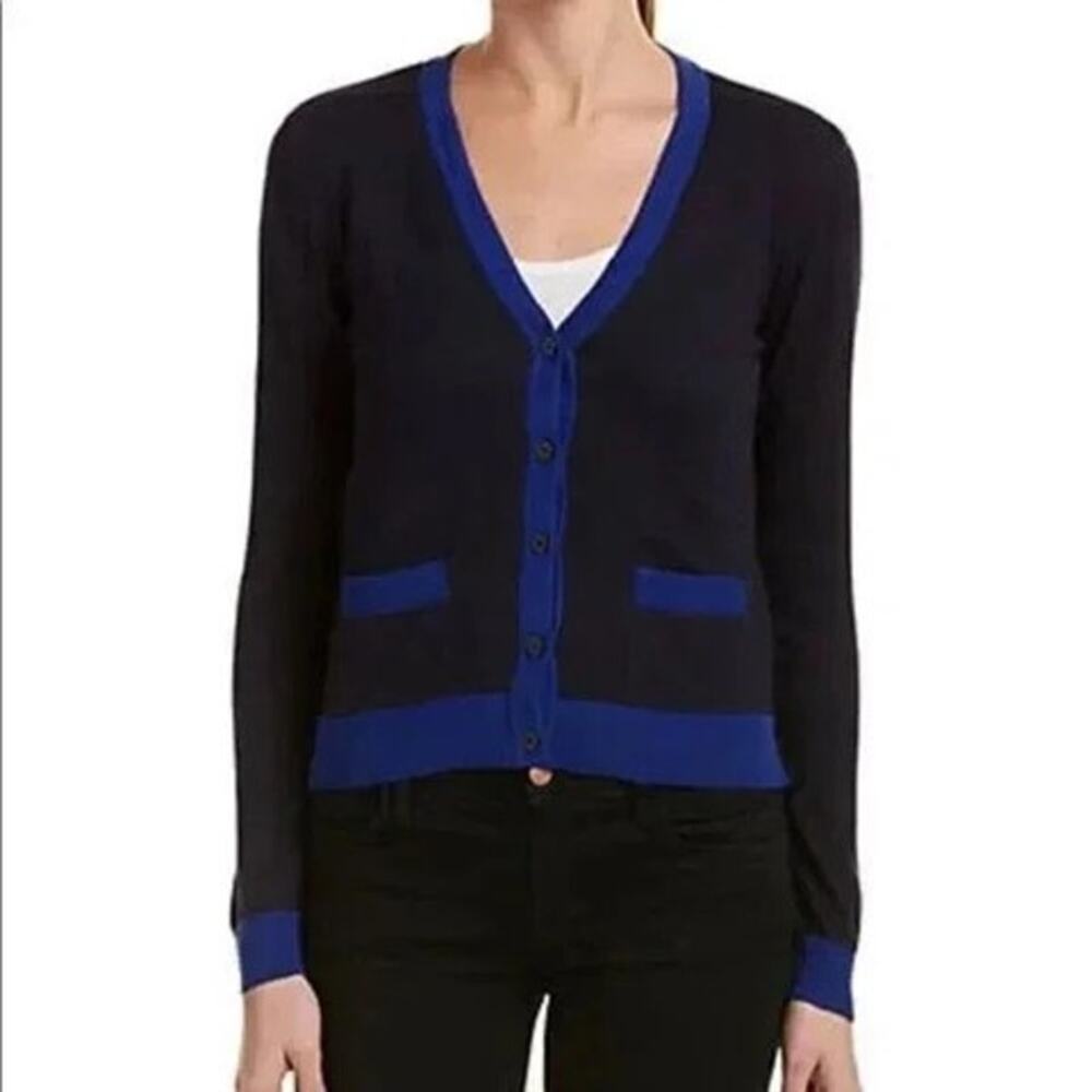 Cabi Women's‎ Size Medium Blue Career Button Up Cardigan Sweater